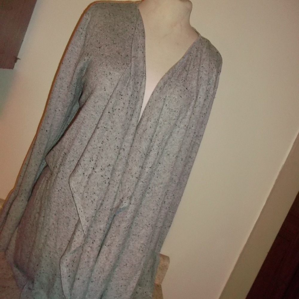 NWT STYLE & CO BOHO REMIX LT GREY HEATHER SZ L